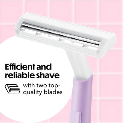 Maquinilla de afeitar desechable BIC Silky Touch para mujer, 10 unidades