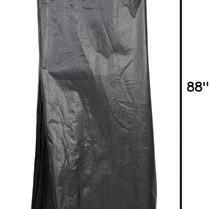 Vinyl Cover Full Length Outdoor For Patio Heaters With Square Reflectors Heavy Duty 10 Gauge Felt Lined Waterproof Weather Resistant With Zipper - Square Patio Heater