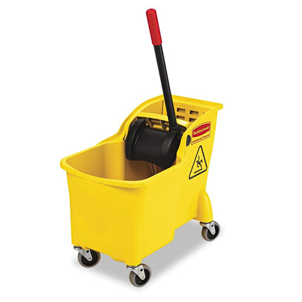 Rubbermaid Commercial Products - FG738000YEL -FG738000 31 Qt. All-in-one Tandem Mopping Bucket - Yellow