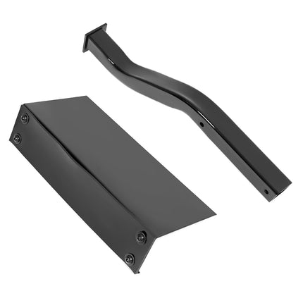 ALMULOO Soporte universal ajustable de guardabarros de repuesto para 1406-6A par de soportes de montaje de medios guardabarros de acero con recubrimiento en polvo pintado de negro