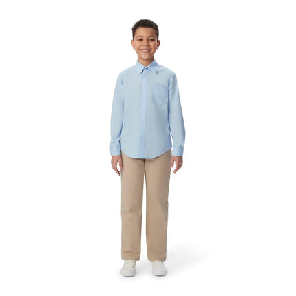 French Toast Boys Long Sleeve Classic Dress Shirt, Yellow, Small