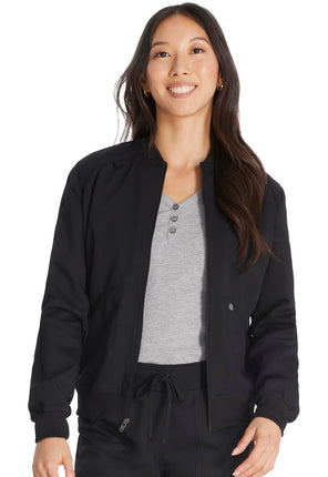 Dickies Women Scrub Jacket Zip Front Warm-Up Rib K