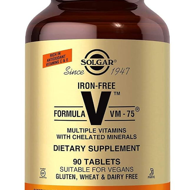Solgar – Iron-Free Formula VM-75, 90 Tablets