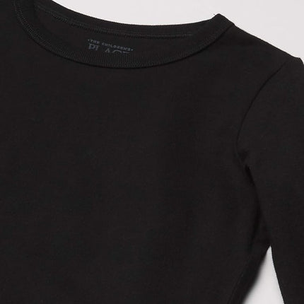 The Children's Place Baby-Boys and Toddler Basic Long Sleeve Tee, Black/H Smoke/New Navy/White 4-Pack, 9-12 Months