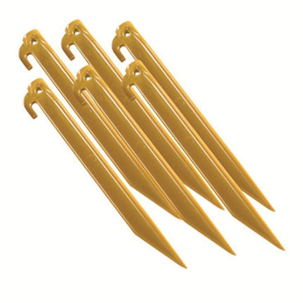 Coleman Tent Pegs, 9-Inch Long Durable Plastic Tent Stakes, 6-Pack
