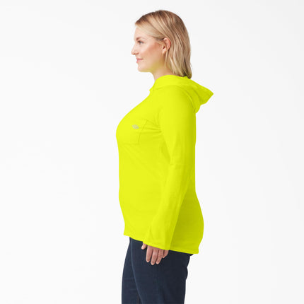 Camisa de rendimiento Temp-iq con protección solar Dickies para mujer, talla grande, amarillo brillante, 3X