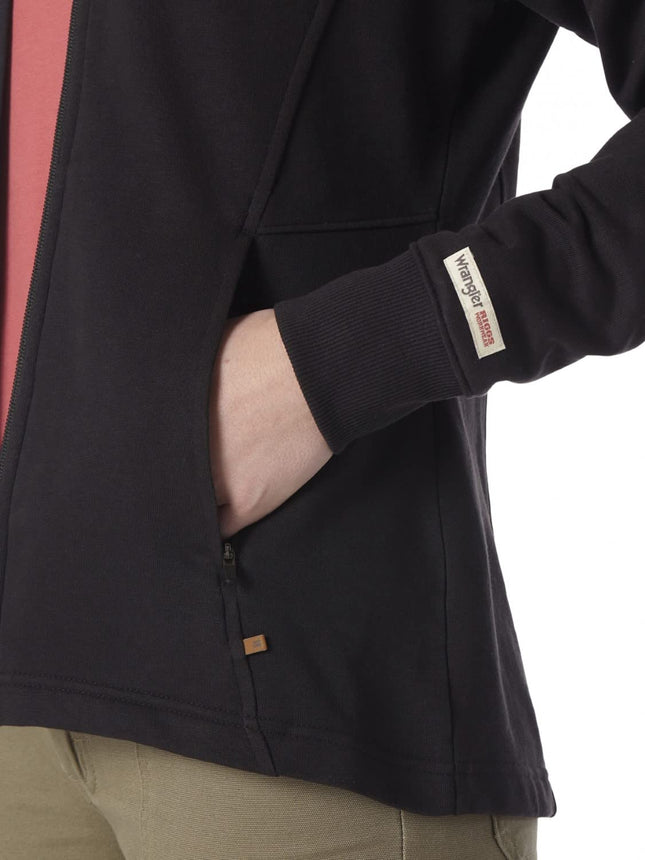 Wrangler Veste de travail évacuant l'humidité pour femme, Noir, L