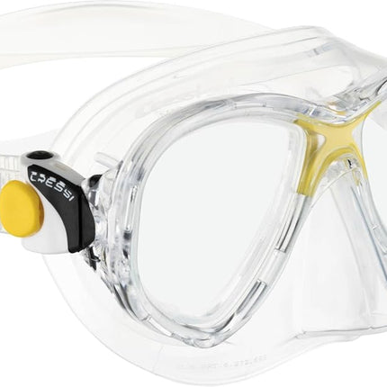 Cressi Kids Marea Jr Scuba Diving and Snorkeling Junior Mask - Transparent/Yellow