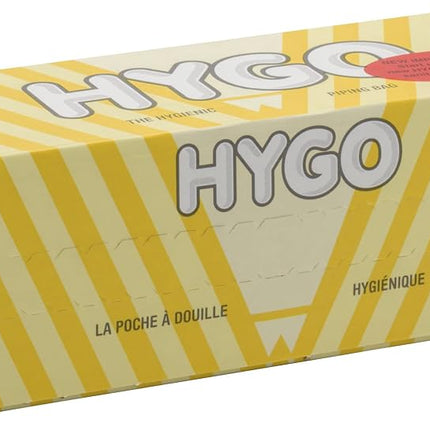 Hygo 18" Disposable Pastry Bag, Grip-Tight Outer Piping Bag, Hot and Cold, 18 inch, Transparent, 100 Pack