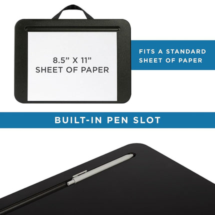 LapGear Compact Lap Desk - Black - Fits up to 13.3 Inch Laptops - Pack of 12 - Style No.43008