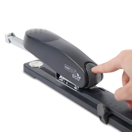 Rapesco 1480 ECO 790 Heavy Duty Long Arm Stapler with 2000 Staples, 50 Sheet Capacity, Charcoal