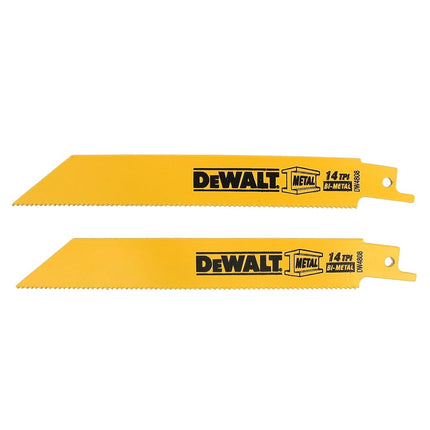DEWALT Reciprocating Saw Blades, Straight Back, 6-