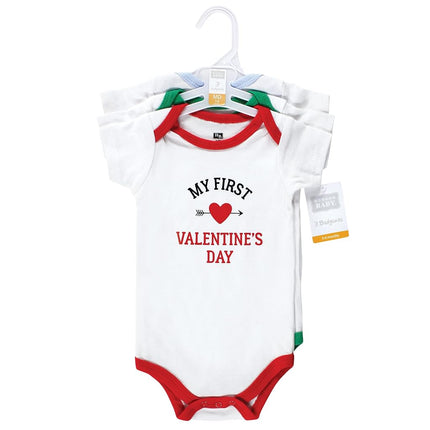 Hudson Baby Lot de bodies en coton pour bébé, Mon premier Valentin de Pâques pour garçon, 9-12 mois
