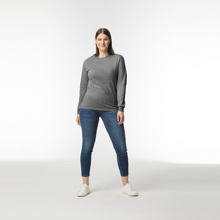 Gildan Heavy Cotton Long Sleeve T-Shirt, Style G5400, 2-Pack, Graphite Heather