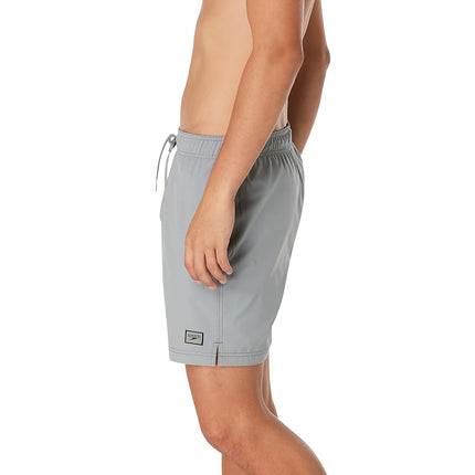 Speedo Standard Swim Trunk Mid Length Redondo Solid, Monument, Medium