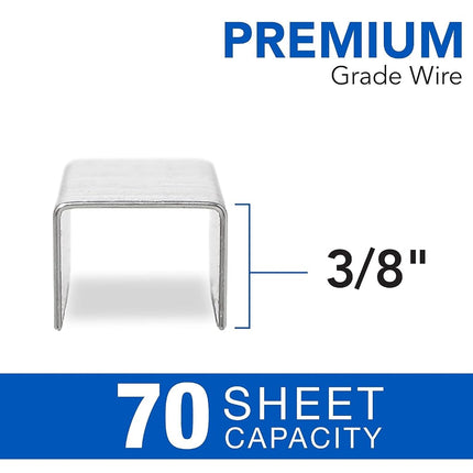 Swingline Optima Staples Heavy Duty 3/8" Length No Paper Jam 125/Strips, 2500/Box, 1 Box (35550)
