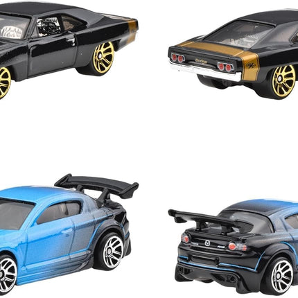 Hot Wheels 10-Pack Fast & Furious HVX27 Car Toy, Miniature Car Toy, for Kids Ages 3+ and Multicolor