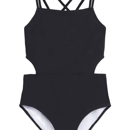 Kanu Surf Girls' Beach Sport Cut-Out One Piece Swi