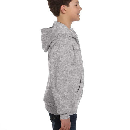 Sudadera con capucha y cremallera Eco Smart de Hanes para niños, Light Steel, Mediana
