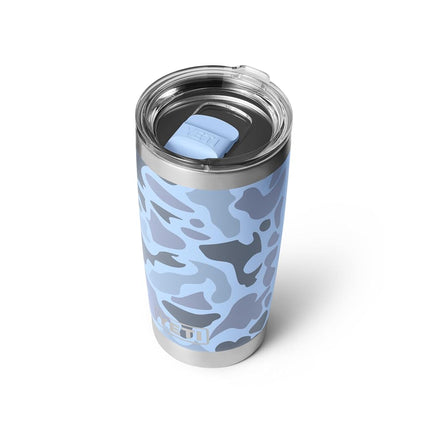 YETI Rambler 20 oz Tumbler, Stainless Steel, Vacuum Insulated with MagSlider Lid, Blue Camo