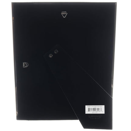 Lawrence Frames Diamond Pattern Polished Metal Picture Frame, 8x10, Black Smoke