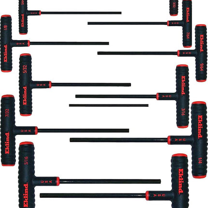 Eklind 60911 11 Piece 9 Series Power-T T-Handle Hex Key Set with Pouch Sizes: 5/64-3/8