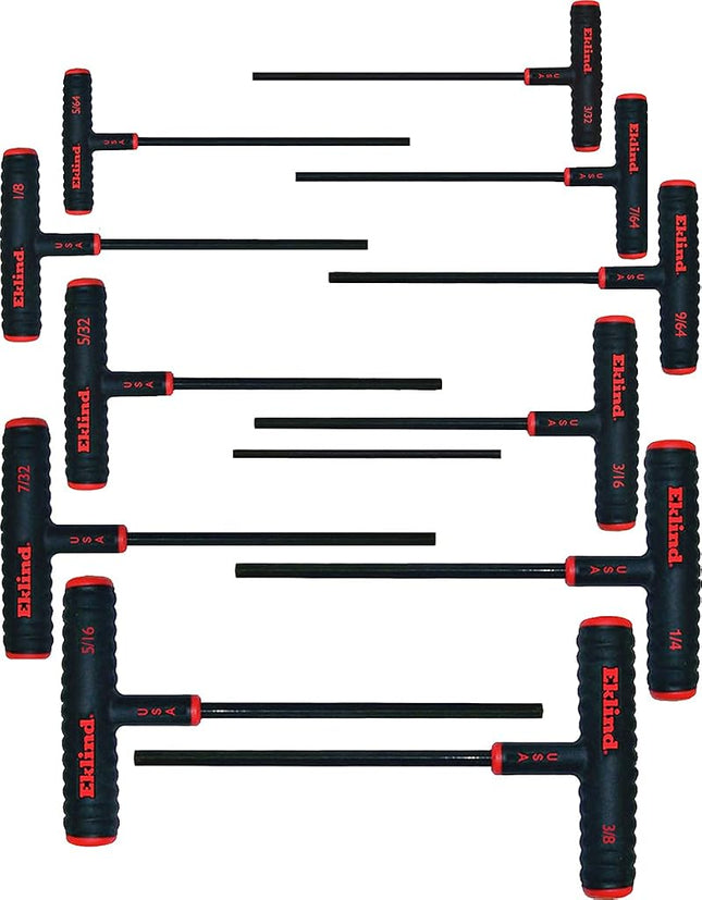 Eklind 60911 11 Piece 9 Series Power-T T-Handle Hex Key Set with Pouch Sizes: 5/64-3/8