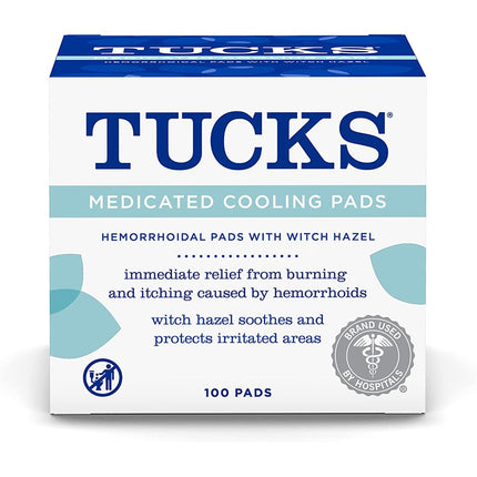 TUCKS Medicated Cooling Pads 100 Each (Pack of 3)