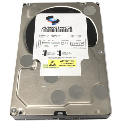 Disco Duro WL de 4TB 7200RPM 64MB Caché SATA 6.0Gb/s (Grado Empresarial) de 3.5" (Para Servidor, RAID, NAS, DVR, PC de Escritorio) con 1 Año de Garantía