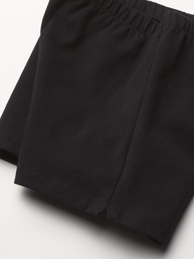 The Children's Place Baby 2 Pack and Toddler Girls Cartwheel Shorts, Black 2 Pack, 2T