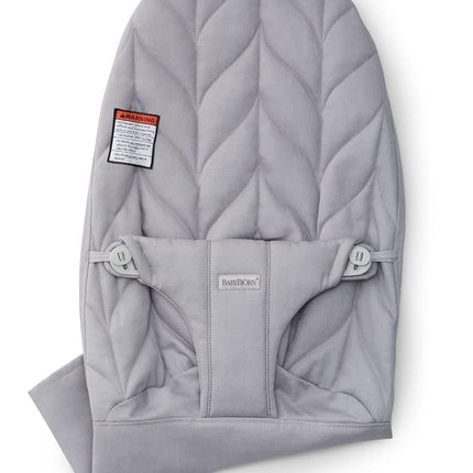 Asiento de tela para hamaca BabyBjörn, algodón, Petal Quilt, gris claro