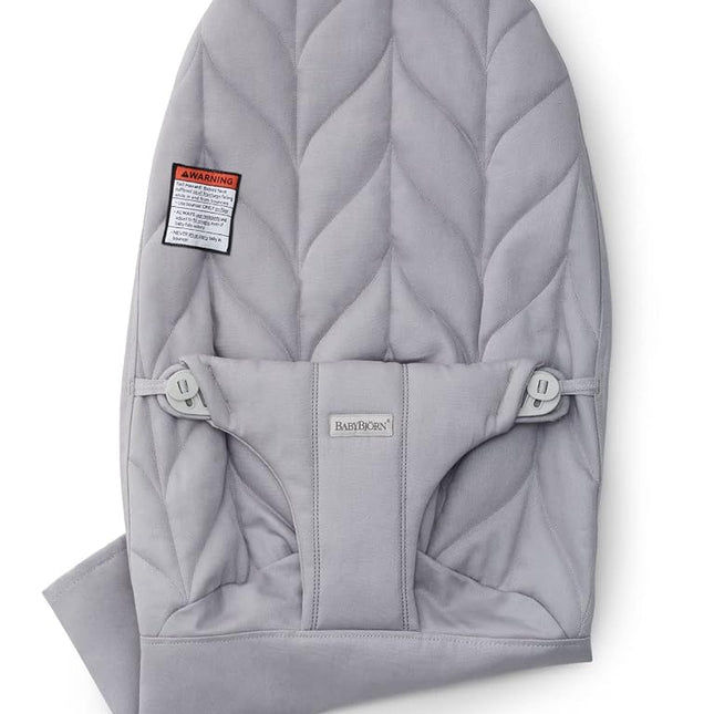 BabyBj�rn Fabric Seat for Bouncer, Cotton, Petal Quilt, Light Gray