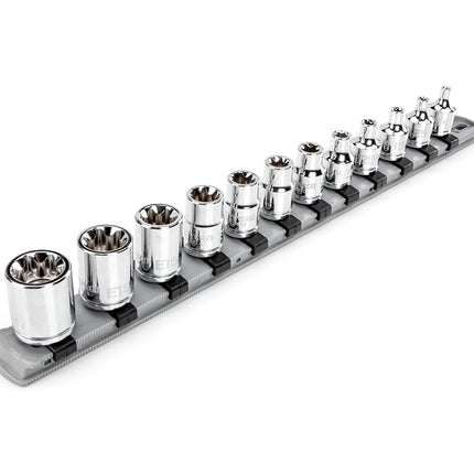 TEKTON 3/8 Inch Drive External Star Socket Set, 12-Piece (E4-E20) | SHD91117