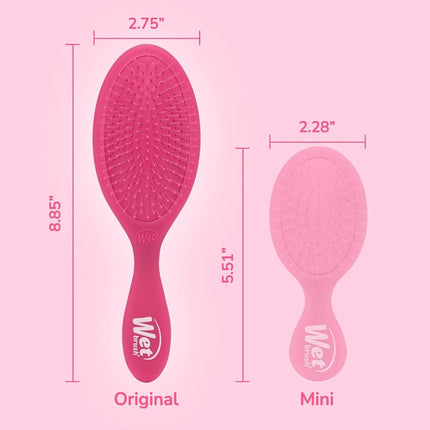 Wet Brush Original Detangler Hair Brush, Pink Frost - Ultra-Soft IntelliFlex Bristles - Detangling Brush Glides Through Tangles For All Hair Types (Wet Dry & Damaged Hair) - Women & Men