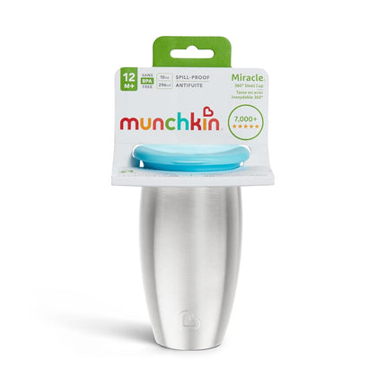 Munchkin Click Lock Flip Straw Cup, 9 Ounce, 2 Count, Blue/Green