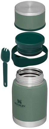 STANLEY Adventure to Go Insulated Food Jar with Cup Lid and Spork - 24oz - Stainless Steel Insulated Food Container - BPA-Free and Dishwasher Safe