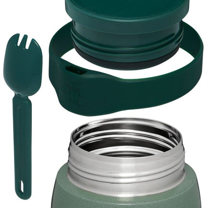 STANLEY Adventure to Go Tarro Aislado para Alimentos con Tapa de Vaso y Cuchara-Tenedor - 700 ml - Contenedor Aislado de Acero Inoxidable - Sin BPA y Apto para Lavavajillas
