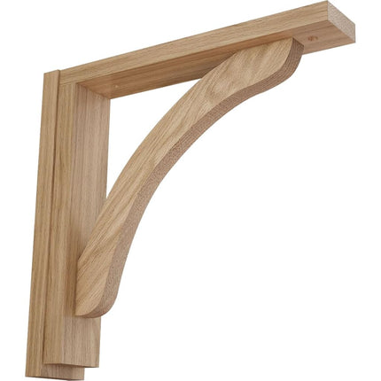 Ekena BKT02X12X12RERO 2 1/2" W 3/4" D x 12 1/4" H Reece Shelf Bracket, Red Oak