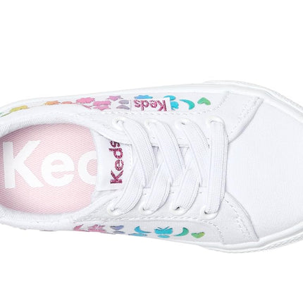 Keds Girl's Ke02201250 Sneaker, White/Rainbow, 9.5 Little Kid