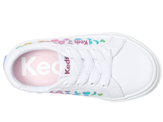 Keds Basket Ke02201250 pour fille, Blanc/Arc-en-ciel, 27 EU