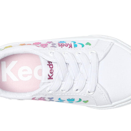 Ked's Kids Girl's Ke02201250 Sneaker, White/Rainbow, 6.5 Little Kid