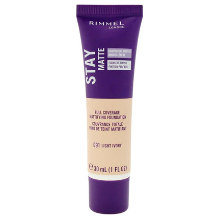 Rimmel London Stay Matte Liquid Mousse Foundation, 091 Light Ivory