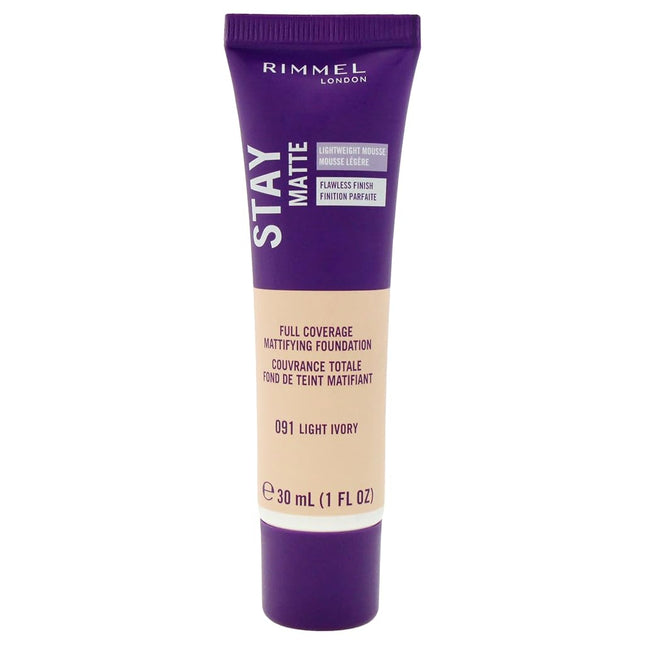 Rimmel London Stay Matte Liquid Mousse Foundation, 091 Light Ivory