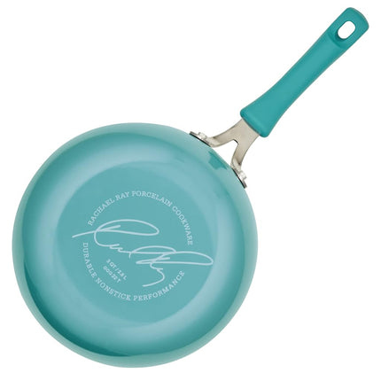 Rachael Ray Cook + Create Nonstick Saucier Pan/Saucepan, 3 Quart, Agave Blue