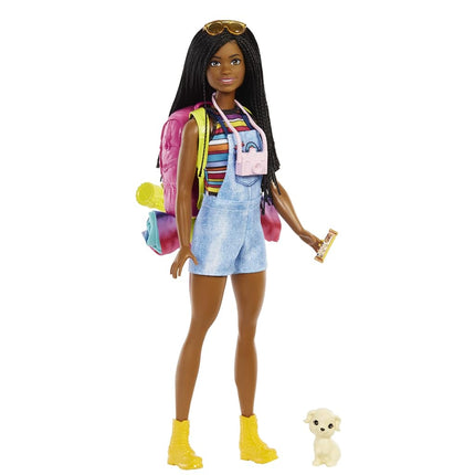 Barbie It Takes Two “Brooklyn” Camping Doll with Puppy & 10+ Accessories, 3 to 7 Years , Black
