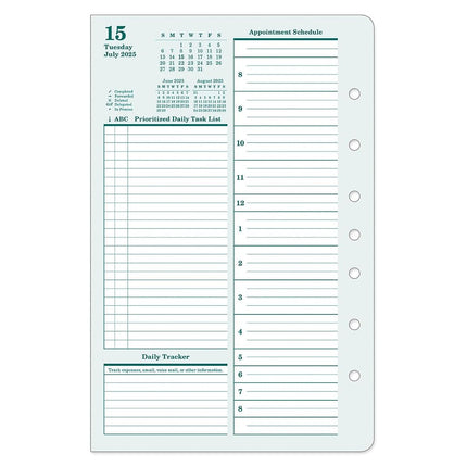 FranklinCovey - Original Two Page Per Day Ring-Bound Planner (Classic, Jul 2025 - Jun 2026)
