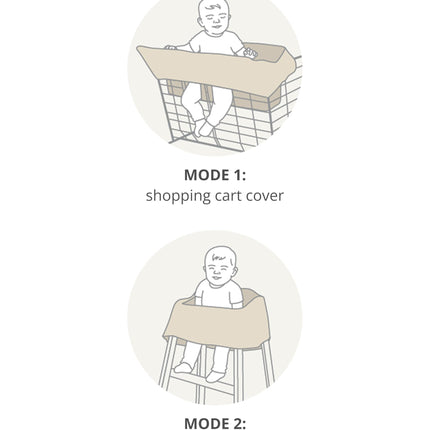 Skip Hop Baby Trolley Cover and High Chair Cover 2 in 1 with Secure Seat Belt, Padded Seat, Soft Fabric, Machine Washable Liner, Toy Buckles and Pouch