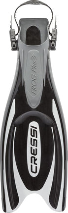 Cressi Men's Cressi Frog Plus Open Heel, Black/Silver, L XL UK 10 11 -EU 44 47