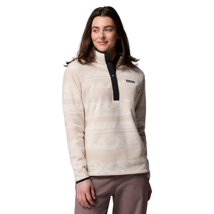 Columbia Women's Benton Springs Printed 1/2 Snap, Dark Stone Deschutes Days, 2X