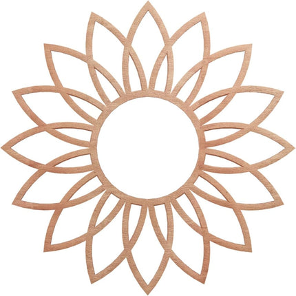 Ekena Millwork CMWP20X20X0375DACH Daisy Wood Fretwork Pierced Ceiling Medallion, 20"OD, Cherry
